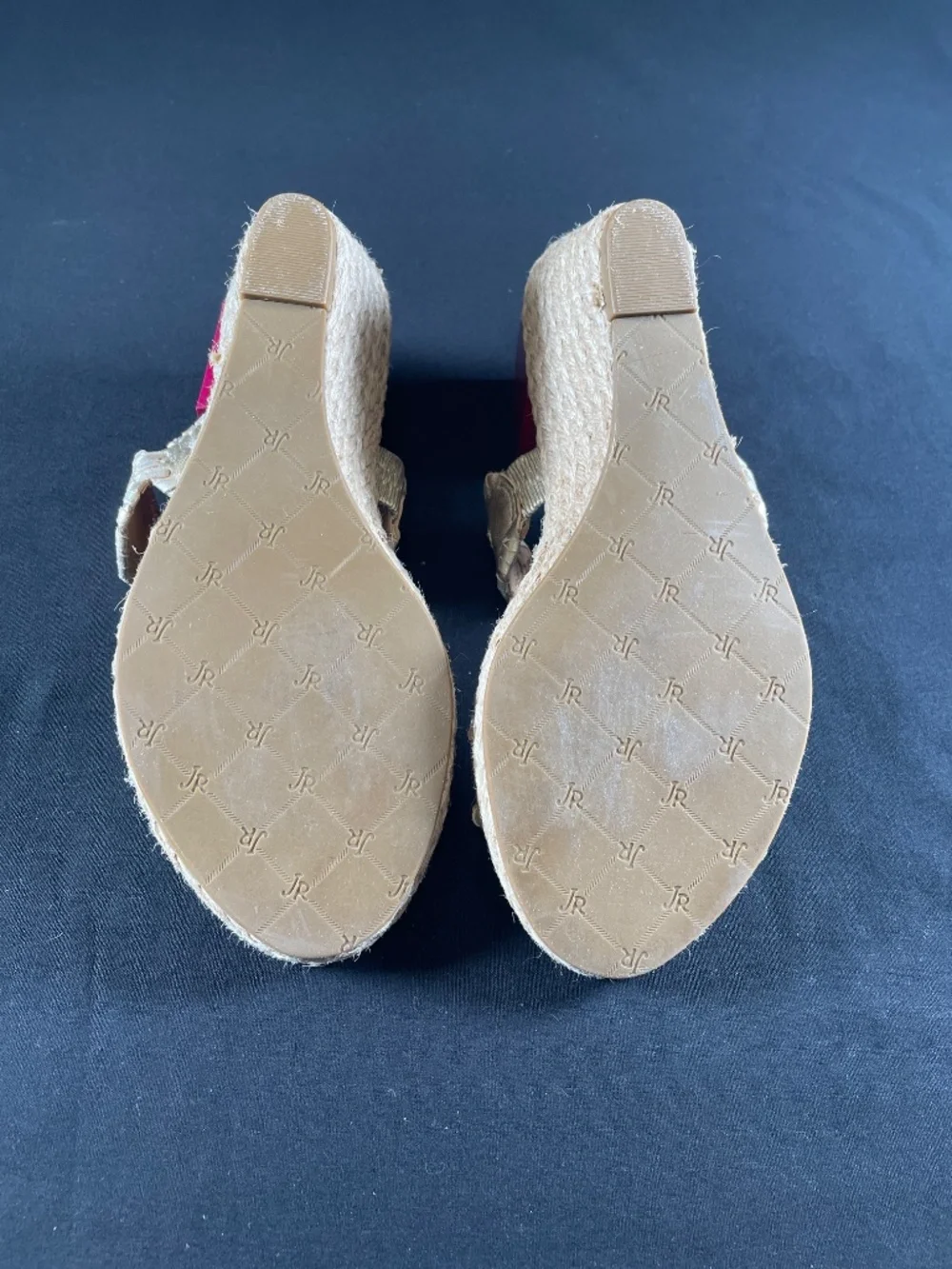 Jack Rogers Shelby Espadrille Wedge 7.5M in Platinum Country